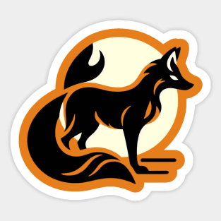 Fox  silhouette Sticker